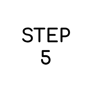 A white circular label with black text reading 'STEP 5' in the center.